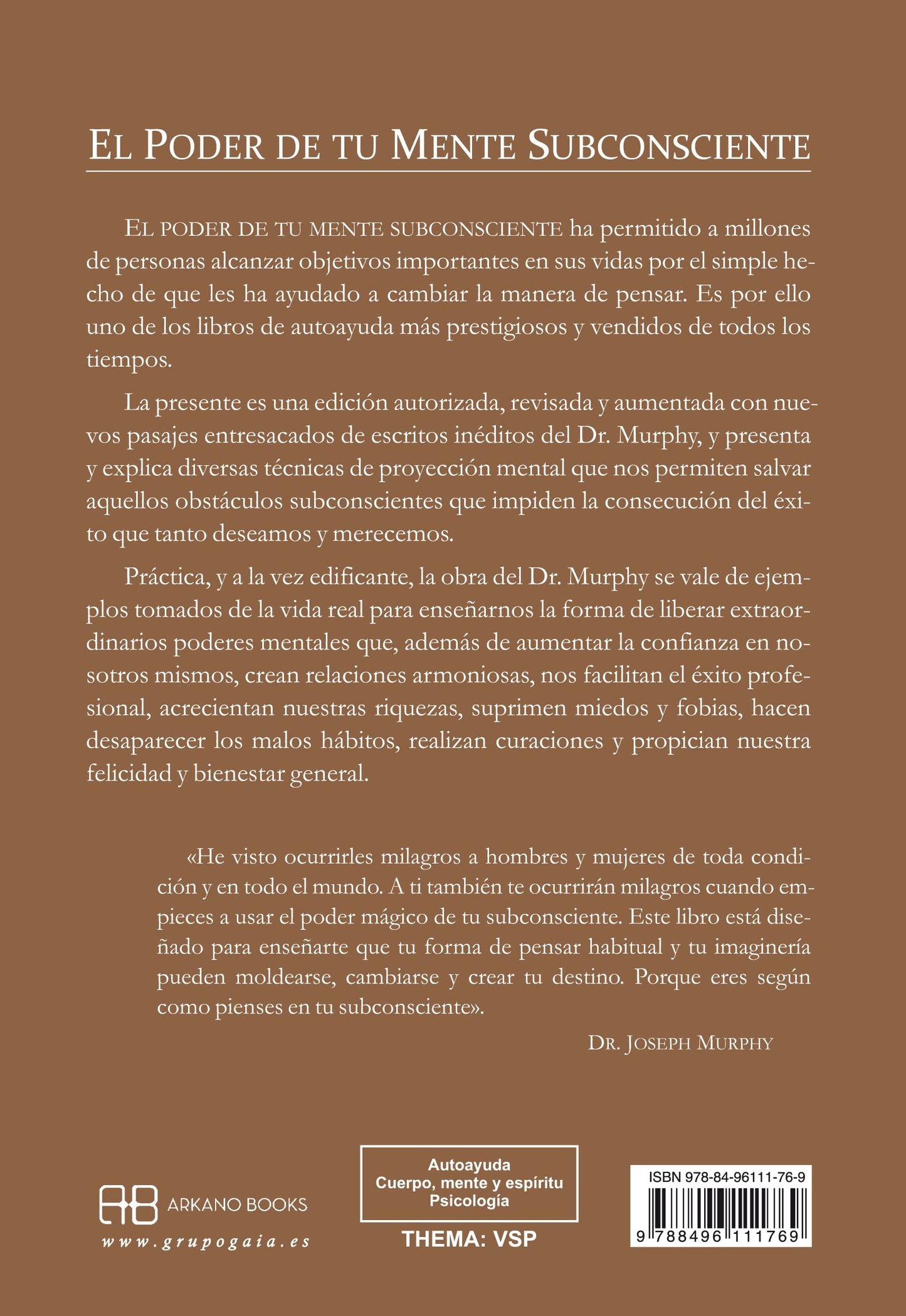 El poder de tu mente subconsciente | Usando el poder de tu mente puedes alcanzar una prosperidad, una felicidad y una paz mental sin límites