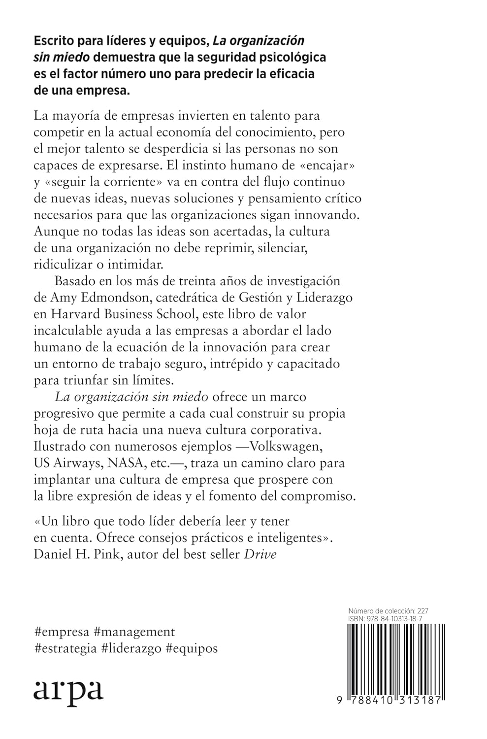 La organización sin miedo | Cómo crear seguridad psicológica