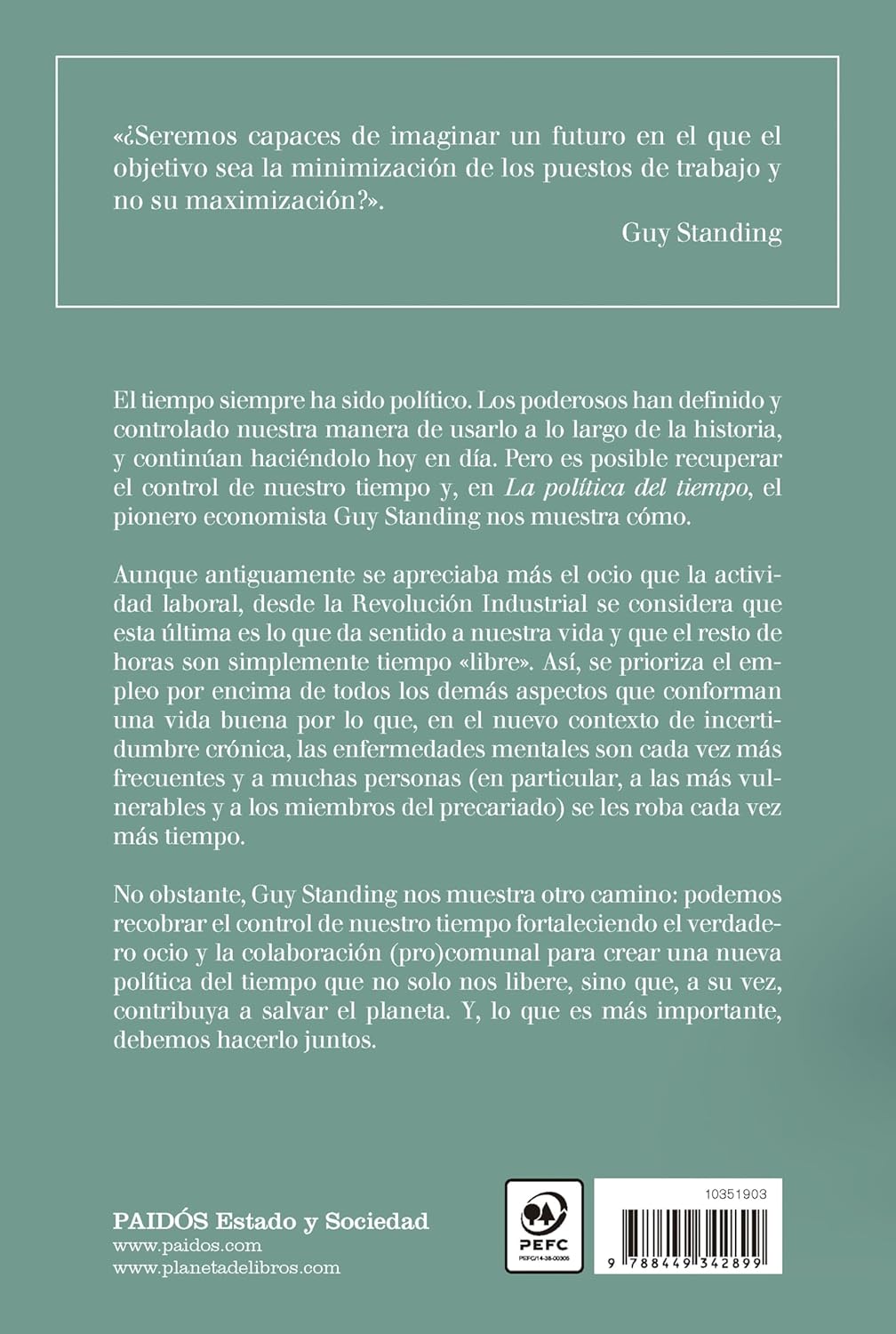 La política del tiempo | Tomar el control en la era de la incertidumbre